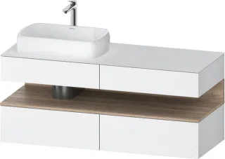 Duravit Qatego Konsolenwaschtischunterbau wandhängend Weiß Matt 1400x550x600 mm - QA4765055180000 QA4765055180000