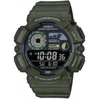 CASIO TIMELESS COLLECTION Chronograph WS-1500H-3BVEF, Quarzuhr, Armbanduhr, Herrenuhr, Digitaluhr, Resinarmband, Mondphase