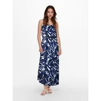 ONLY Maxikleid ONLNOVA LIFE VIS STRAP MAXI DRESS AOP Viskose, regular fit, Rundhals