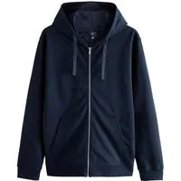 Next Kapuzensweatshirt Leichte Velours-Kapuzenjacke mit Reißverschluss (1-tlg)