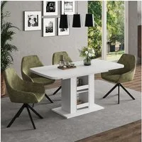 Vicco Esstisch Fenaro, Weiß/Weiß, 120 x 80 cm (1-St)