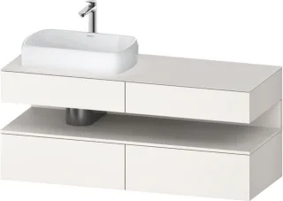 Duravit Qatego Konsolenwaschtischunterbau wandhängend Weiß Supermatt 1400x550x600 mm - QA47650848400 QA4765084840010