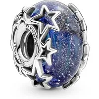 Pandora Bead 790015C00, Silber Murano Galaxienblau und Sterne