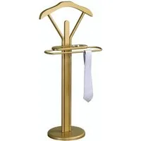 IDIMEX Herrendiener FABIO, Stummer Damen Diener mit Kleidebügel, Kleiderbutler Hosenbügel gold