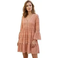 Charis Moda Sommerkleid Tunikakleid Bohéme Mediterran Romantik