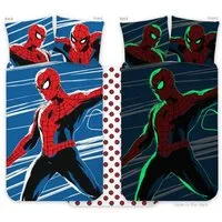Spiderman Bettwäsche Spiderman im Dunkeln leuchtende Bettwäsche 100x135cm,40x60cm, 100% Baumwolle