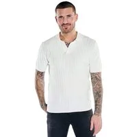 emilio adani Strickpullover Herren Modisches Strickpolo, Reinweiss