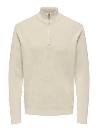 ONLY&SONS - ONSTING REG HALF ZIP KNIT NOOS - Gr. - XXL