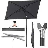 Sekey Sonnenschirm 210 x 140 cm, UV-Schutz 50+ Balkonschirm Rechteckig mit Schutzhülle, LxB: 210,00x140,00 cm, Höhenverstellbar, Kippbar