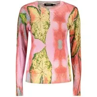 Desigual Strickpullover Rosa Damenpullover mit Muster - Langarmshirt Rundhals