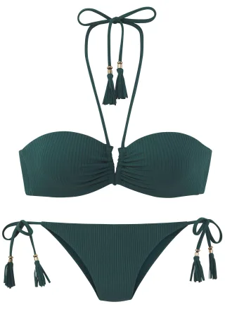LASCANA - Elbsand LM Bandeau-Bikini petrol - Gr. - 36C