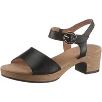 Gabor KRETA Sandalette, Blockabsatz, Sommerschuh, Sandale mit Zierschnalle, Weite G (weit)