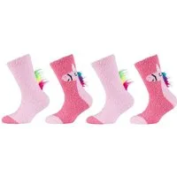 Camano Socken COSY FANCY APPLICATION SOCKS (4-Paar) mit elastischem Bund