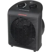DESKI Heizlüfter Heizgebläse schwarz, 2 Leistungsstufen + Kaltstufe - auch als Ventilator verwendbar