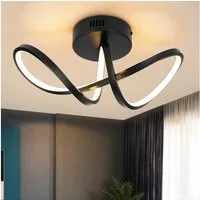 ZMH LED Deckenleuchte Wohnzimmer 3 Blatten verflochten 25/34/40CM Modern für Schlafzimmer, Augenschutz, Einfache Installtion, LED fest integriert, LED fest integriert