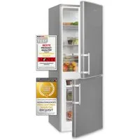 exquisit Kühl-/Gefrierkombination KGC5233-60-HE-040D, 142.5 cm hoch, 50 cm breit, 173 Liter, Alarm-Funktion, 4-Sterne-Gefrierfach, 3 Glasablagen