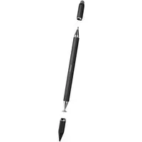 Hama Eingabestift 4in1 Eingabestift Tablet Smartphone Disc Tip Schwarz 4in1 Funktion, Disc Tip, Mesh Spitze, Kugelschreiber, Metallgehäuse