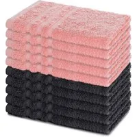 Lavea Gästehandtücher 30x50 cm, 10er Set Gästehandtuch, Elena-Frottee Handtuch, Gästetuch, (Set, 10-St), 500 g/m² Frottier, weich & saugstark, pflegeleicht
