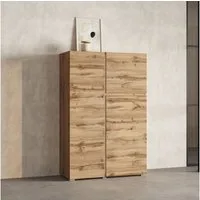 OTTO home Highboard Metric,Breite 92cm, moderne grifflose Hochkommode 3 Türen,Highboard, Hochschrank mit viel Stauraum, Einlegeböden verstellbar, Türkommode