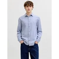 Jack & Jones Langarmhemd JJESUMMER LINEN BLEND SHIRT L/S SN Baumwollmischung, regular fit