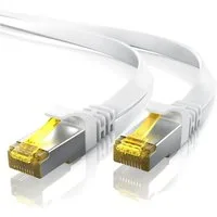 Primewire LAN-Kabel, CAT.7, RJ-45 (Ethernet) (300 cm), CAT 7 Flachband Gigabit Netzwerkkabel 10 Gbit/s Patchkabel flach 3m