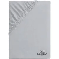 Sansibar Sylt Spannbettlaken Uni Jersey Boxspring Spannbetttuch, perfekte Passform, 40 cm Steg, 95% Baumwolle/5% Elasthan, Gummizug: rundum, Rundumgummizug, (1 Stück), hochwertige Baumwolle, langlebig, klimaregulierend