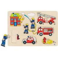 goki Steckpuzzle Steckpuzzle Feuerwehr 8T, 8 Puzzleteile