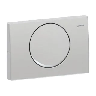 Geberit Delta 10 Betätigungsplatte 115101005 Edelstahl, für Spül-Stopp-Spülung, verschraubbar