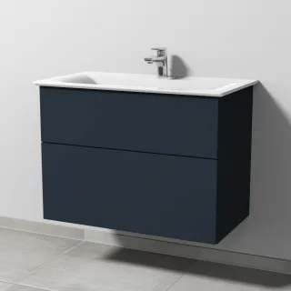 Sanipa 3way Waschtischunterbau zu Ideal Standard Connect Air Waschtisch mit 2 Auszügen, Marine-Matt SP6421R