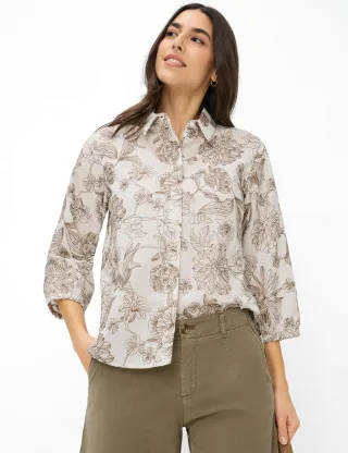 Brax Damen Bluse Style VICKI mocha brown, dunkelbraun, Gr. 36