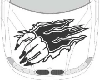 Autoaufkleber für die Motorhaube "Hand"