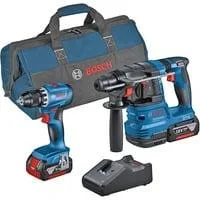 Kombi-Set Akku-Bohrschrauber GSR 18V-45 + Akku-Bohrhammer GBH 18V-22 blau, 2x Li-Ionen Akku 4,0Ah, Werkzeugtasche