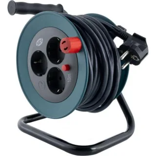 REV Kabeltrommel Mini 3-fach 10m petrol/schwarz 0010042100