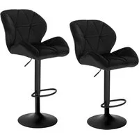 Woltu Barhocker (Set, 2 St), Tresenhocker Designer Hocker mit Rückenlehne