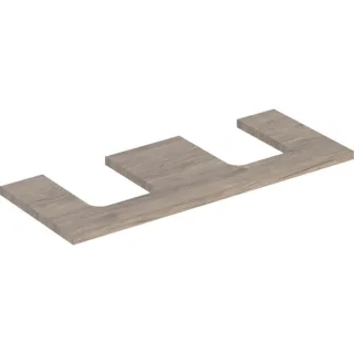 Geberit ONE Waschtisch-Platte, Ausschnitt rechts und links, für Aufsatzwaschtisch Schalenform 505335006