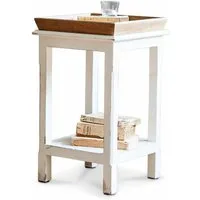 Mirabeau Beistelltisch Beistelltisch Vieille weiß/braun