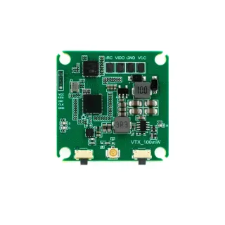 Axisflying Smurfs Mini 5.8GHz 40CH Analog VTX, 25/50/100mW FPV Transmitter, IRC Tramp OSD, IPEX, 5-25V, 25.5×25.5mm, 3.1
