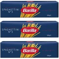 Barilla Nudeln, Barilla Spaghettini Nummer 3 Hartweizennudeln Pasta 500g 3er Pack