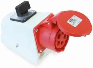PCE CEE-Wandsteckdose Schalter, 5-polig, 32 A, 400 V, IP44