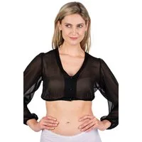 Spieth & Wensky Dirndlbluse Dirndlbluse - EFEU LA - schwarz