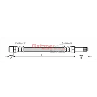 Metzger Bremsschlauch hinten BMW5 E39