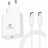 Ventarent 45W USB-C Ladeset mit Ladekabel für MacBook Air, iPad Pro & Air USB-Ladegerät (3000 mA, Set, 2-tlg., 45W USB-C Netzadapter, USB-C Ladekabel, 45W Schnellladen, USB-C Ladeset, inkl. USB-C Ladekabel)