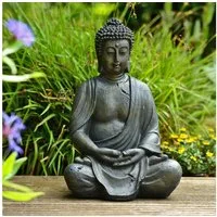 INtrenDU Gartenfigur Dhyana-Buddha Garten Buddha Figur 38cm