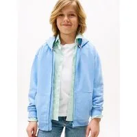 Tommy Hilfiger Kapuzensweatjacke TONAL FLAG EMB ZIP HOODIE für Kinder bis 16 Jahre, mit Kapuze