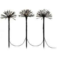 KONSTSMIDE LED Gartenleuchte LED Spiessleuchte mit 3 Pusteblumen, LED fest integriert, bernsteinfarben