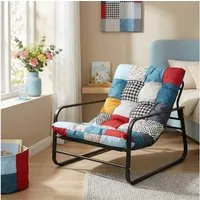 HomeMiYN Loungesessel Loungesessel Sessel Wohnzimmer Gartenliege mit Wendekissen (2er set,bestehend aus sessel mit Gepolsterten Kissen), für kinder,2 erwachsene
