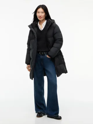 DOWN MODERN COAT Black - Gr. - S