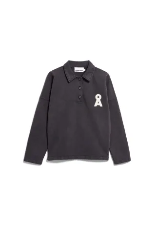 Armedangels - POLO SWEAT dark steel - Gr. - L
