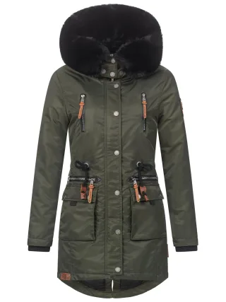Navahoo Mangala Princess Damen Winterjacke B873 Grün Größe L - Gr. 40