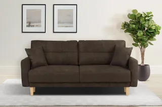 Home affaire 2-Sitzer "TRIPLO mit Wellenunterfederung, Maße B/T/H: 165/100/89 cm" Sofa mit Steppung im Rückenbereich, incl. Rückenkissen und Zierkissen